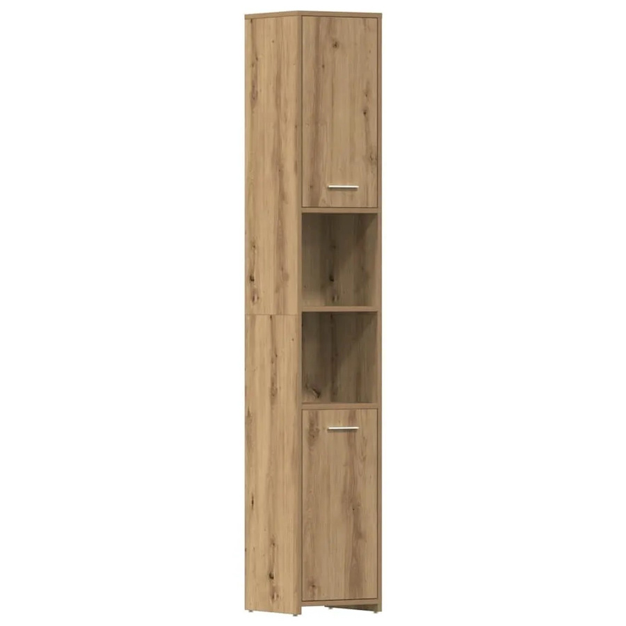 vidaXL Badschrank Artisan-Eiche in Braun, Wandmontage, B/T/H: 30 x 30 x 183,5 cm - Bild 2