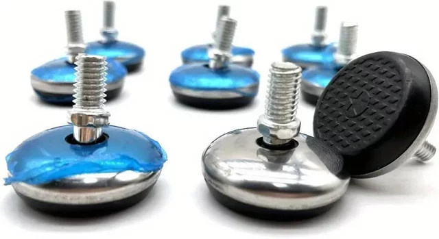 10 Stück HACTIVOL Möbelbeine aus Edelstahl in Silber, verstellbare Möbelfüße für Tisch, Stuhl, Schrank und Hocker - Bild 1