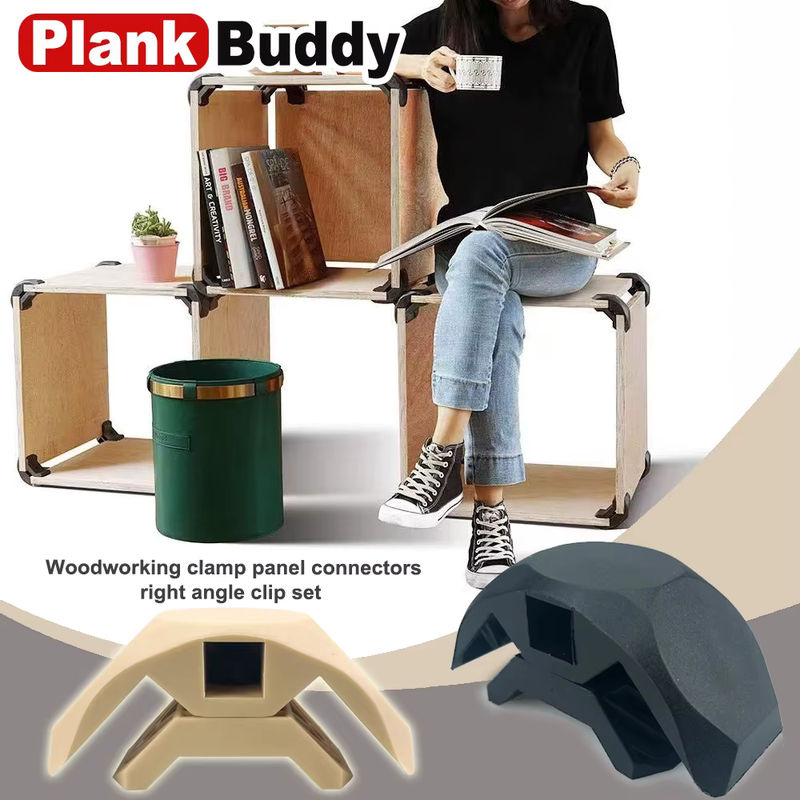 8 Stück QDS Möbelverbinder rechtwinklig in Schwarz für Holzplanken und DIY-Holzarbeiten - Bild 2