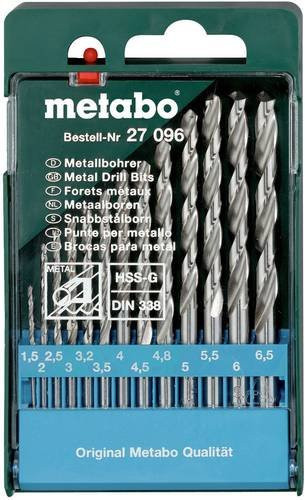 Metabo HSS-G Metall-Spiralbohrer-Set 13-teilig in Silber und Transparent - Bild 1