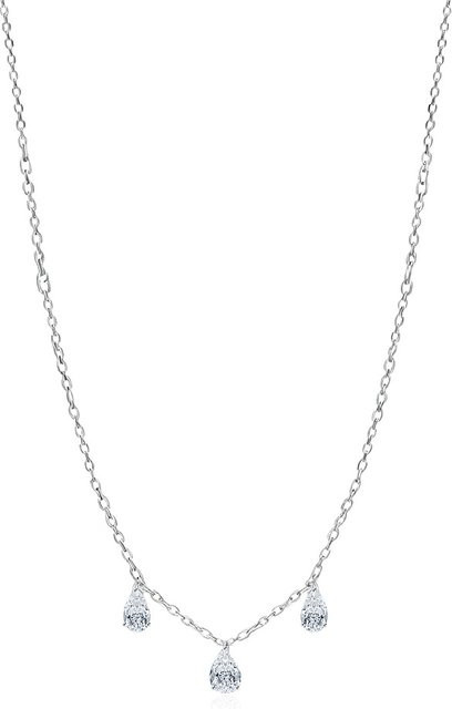 SRTXV Halskette 925 Silber, vergoldet, Moissanit, Damen - Bild 1