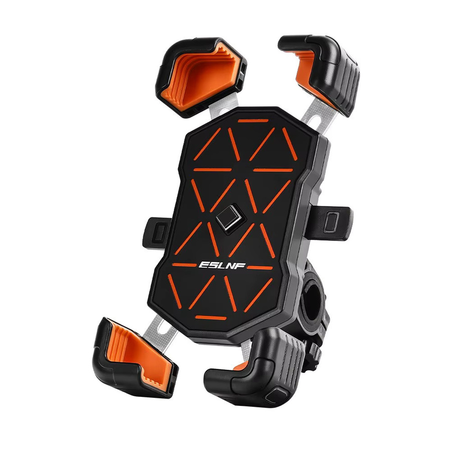 ESLNF Fahrrad-Handyhalter Universal 360 Grad Ansicht Telefonhalterung für 4,5 bis 7,2 Zoll in Schwarz und Orange - Bild 6