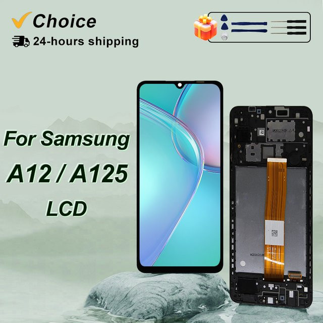 Samsung A12 LCD Display und Touchscreen Digitizer Ersatzteil in Schwarz für SM-A125F und SM-A125M - Bild 1