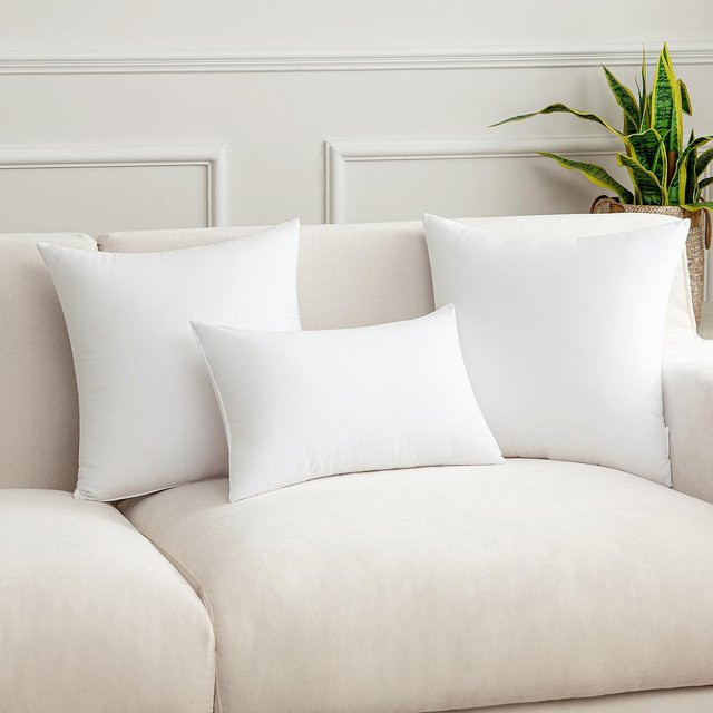 Inyahome Dekokissen-Einsatz quadratisch in Weiß für Bett, Sofa oder Büro - Bild 1