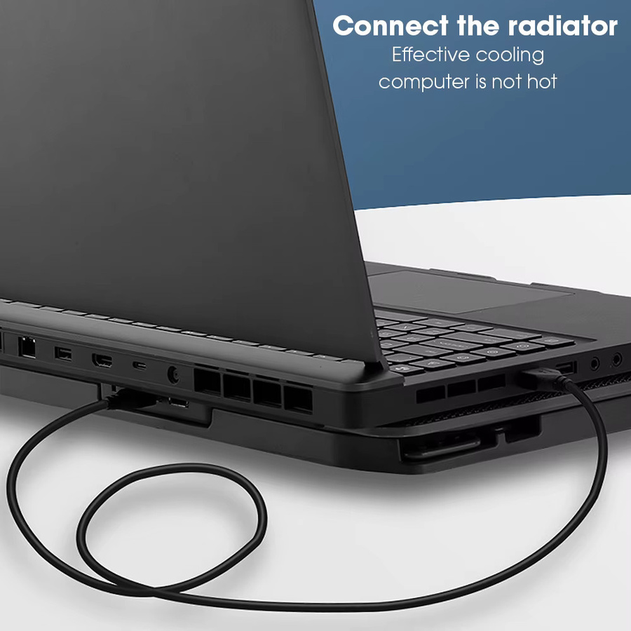 Fomscvka USB A auf USB A Dual USB 2.0 Stecker auf Stecker Verlängerungskabel in Schwarz - Bild 3