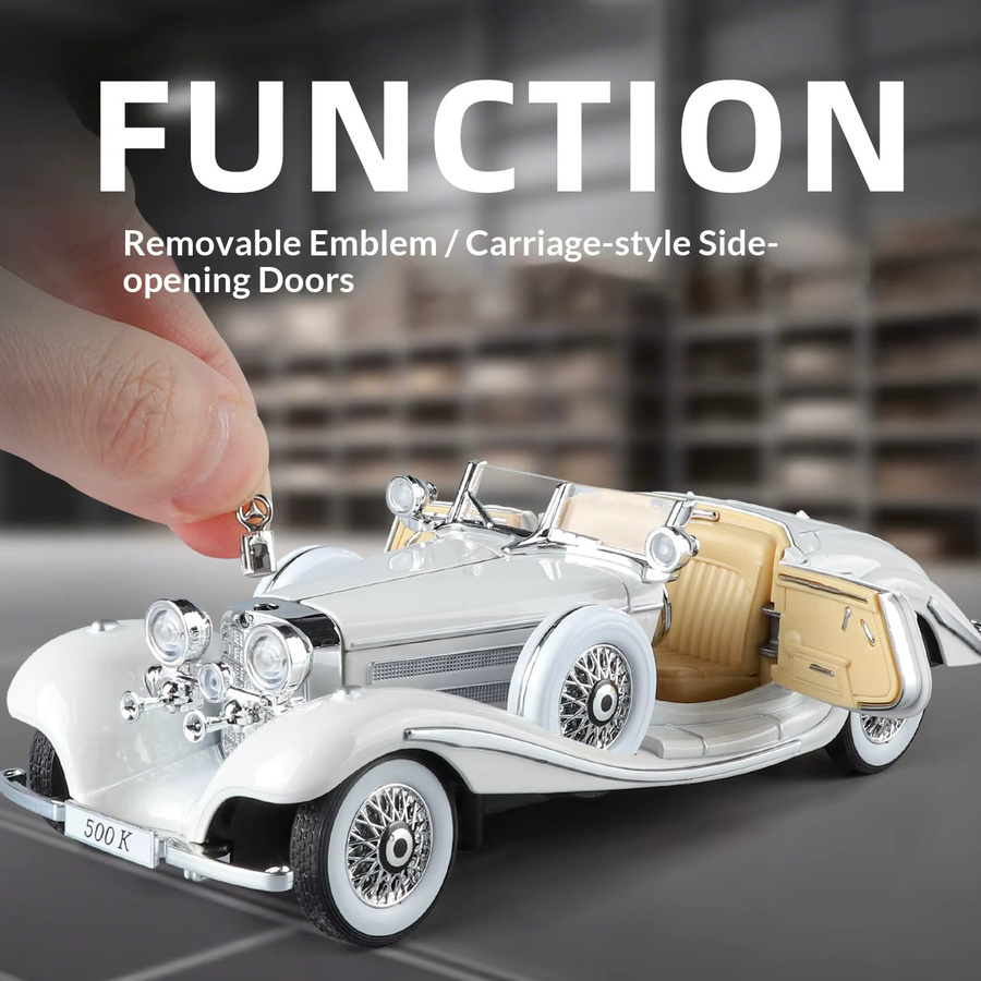 Maisto Mercedes-Benz 500K Automodell, 1:24, Metall, Weiß - Bild 2