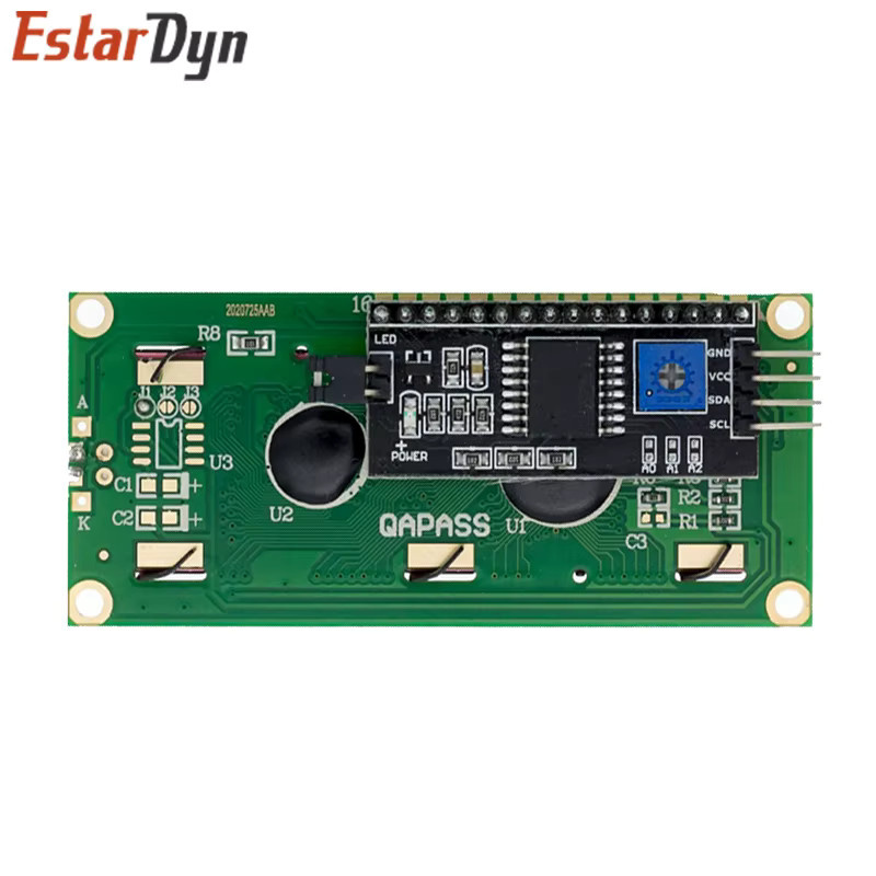LCD1602 LCD-Modul mit I2C-Schnittstelle und 16x2 Zeichen Anzeige in Blau oder Gelbgrün für 5V - Bild 2