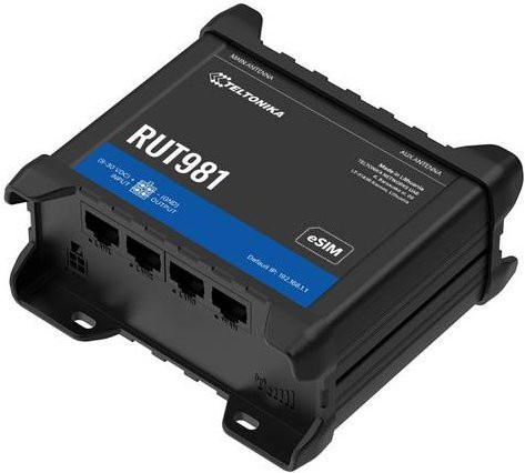 Teltonika RUT981 Wireless Router mit 3-Port-Switch, LTE/4G/3G und 2,4GHz Single-Band in Schwarz - Bild 1