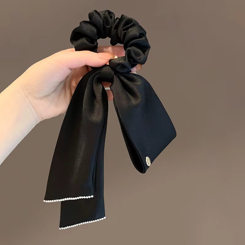 JIAONUOER Scrunchie, Satin, Schwarz, Damen - Bild 3