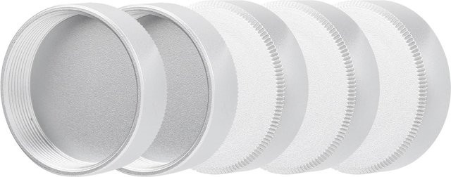 Koogeelife C-Mount Objektiv Rückdeckel aus Metall in Silber und Weiß, 5 Stück - Bild 1