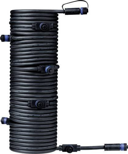 Paulmann Plug & Shine Kabel 1-in/7-out Schwarz 15 m IP68 für Außenbereich und Garten - Bild 1
