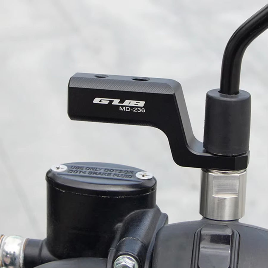 Motorrad und Fahrrad Handyhalterung aus Aluminiumlegierung in Schwarz zur Montage am Lenker oder Rückspiegel - Bild 2