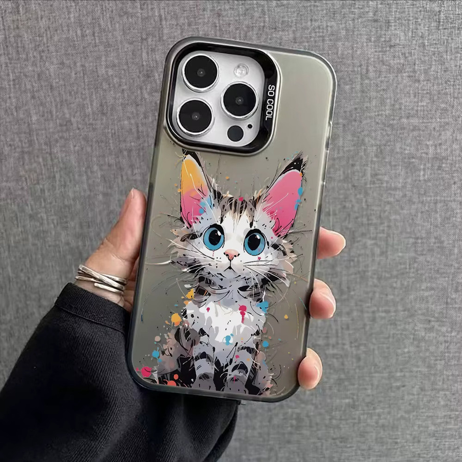 AKABEILA Katzen Handyhülle mit mattem Design für iPhone 17 Pro Max 16 15 14 13 12 11 Air und Pro Max Modelle - Bild 3