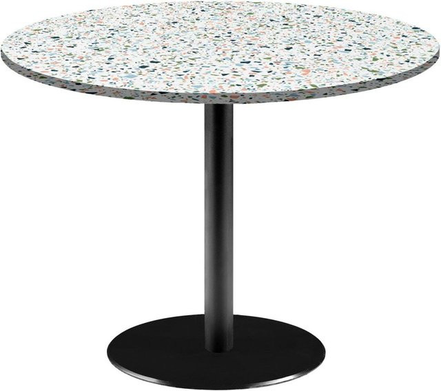 RestooTab Tisch Rome XL rund in Terrazzo-Optik, mehrfarbig, H: 73 cm, Ø: 120 cm - Bild 1
