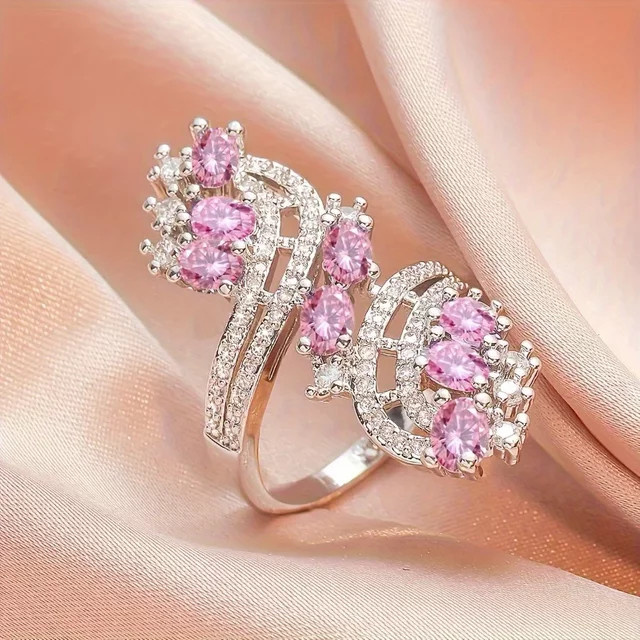YoYo Ring-Set, silberplattiert, Zirkonia, Damen - Bild 1