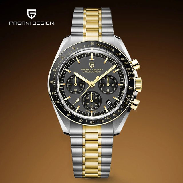 PAGANI DESIGN Chronograph, Quarz, Gold, Edelstahl, Herren - Bild 1