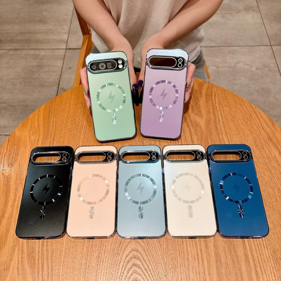 Matte AG Magnetische Handyhülle für Google Pixel 10 Pro XL 9A 8A 7A 6A mit MagSafe Wireless Charging und Kameraschutz in Weiß - Bild 2