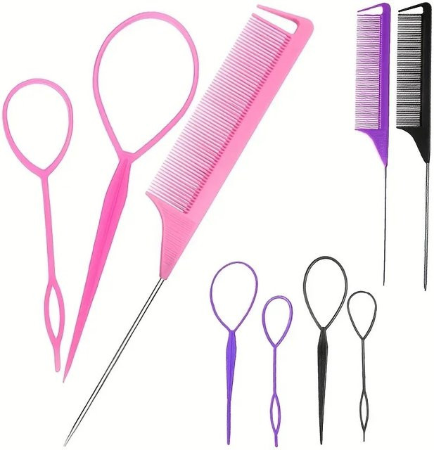 Kamm-Styling-Set mit Stahlnadel und Schwanzkamm, Damen - Bild 1