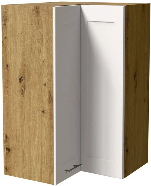 Feldmann-Wohnen Eckhängeschrank Oslo W14/60 in Eiche Artisan und Weiß Matt, B/T/H: 60 x 60 x 96 cm - Bild 1