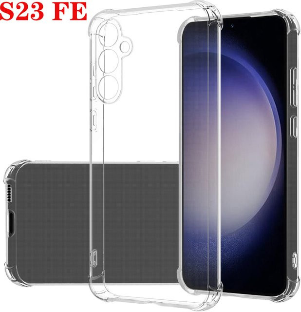Stoßfeste Air-Bag Silikon Handyhülle für Samsung Galaxy S23 FE in Transparent - Bild 1