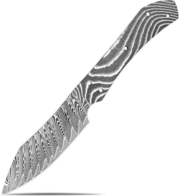 Xituo Damaststahl Schälmesser Blank Blade aus Edelstahl in Silber, 3,5 Zoll Full Tang - Bild 1