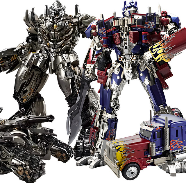 BLOKEES Transformers Megatron Optimus Prime Bumblebee Actionfiguren, Metall, 30 cm - Bild 1