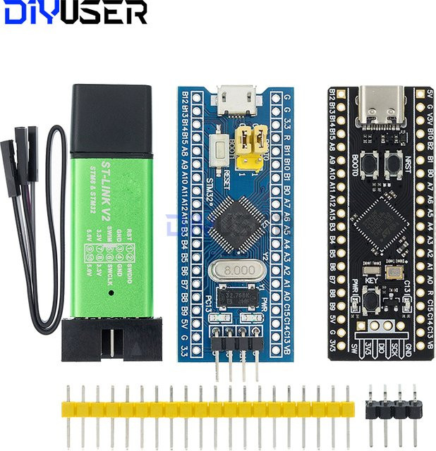 Diyuser ST-LINK v2 Programmierer und Simulator für STM32F103C8T6 ARM STM32 Minimal System Development Boards sowie STM32F401 und STM32F411 - Bild 1