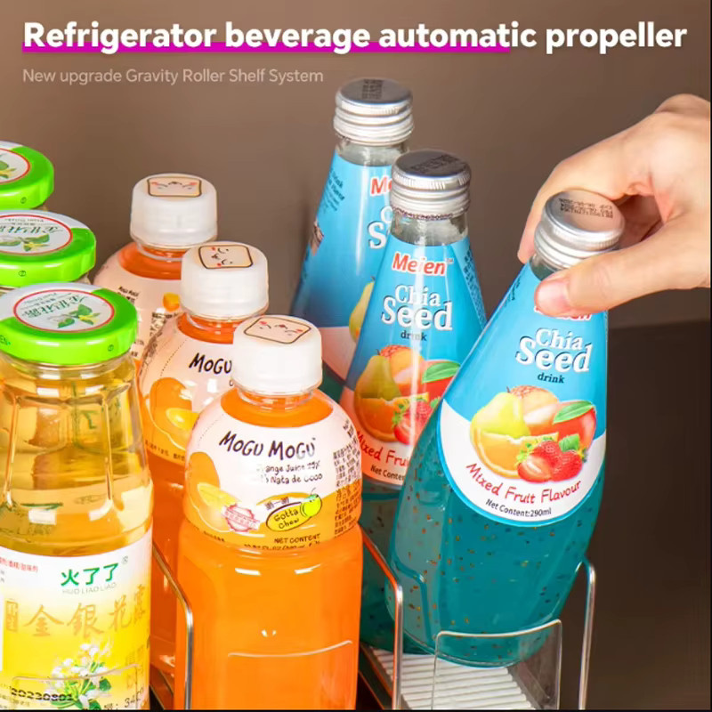 Automatischer Getränkedosen-Spender von SMHXIANGQIANJIN mit transparenter Gleitschiene aus Acryl für den Kühlschrank - Bild 3