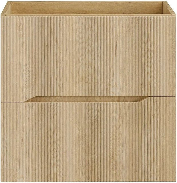 Waschbeckenunterschrank ORISO in Beige mit gerillter Oberfläche, Breite: 60 cm - Bild 1