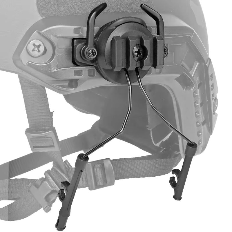BOOIU Taktische Schienenhalterungen für Headsets mit 360-Grad-Drehung, Helmschienenadapter für Airsoft in Grün - Bild 3