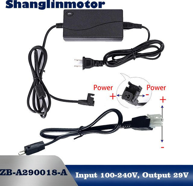 Fandeii AC/DC Netzteiladapter 29V 1,8A für elektrische Relaxsessel und Massagestühle, Modell ZB-A290018-A, Schwarz, mit 2-Pin-Stecker - Bild 1