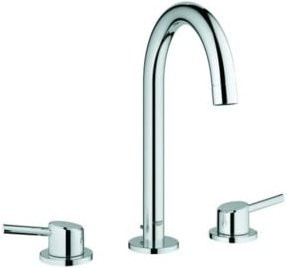 Grohe 3-Loch-Waschtischarmatur Concetto mit zwei Griffen und Ablaufgarnitur, Chrom - Bild 1
