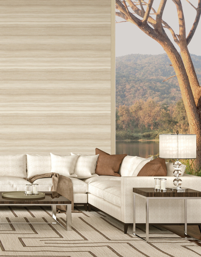 GP & J Baker Tapete Horizon Marble in Beige mit abstraktem Design und modernem Marmor-Look aus Vlies - Bild 1