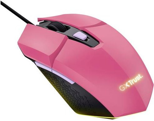 Trust GXT 109P Felox Gaming-Maus, kabelgebunden, optisch, 6400 dpi, 6 Tasten, Pink - Bild 2
