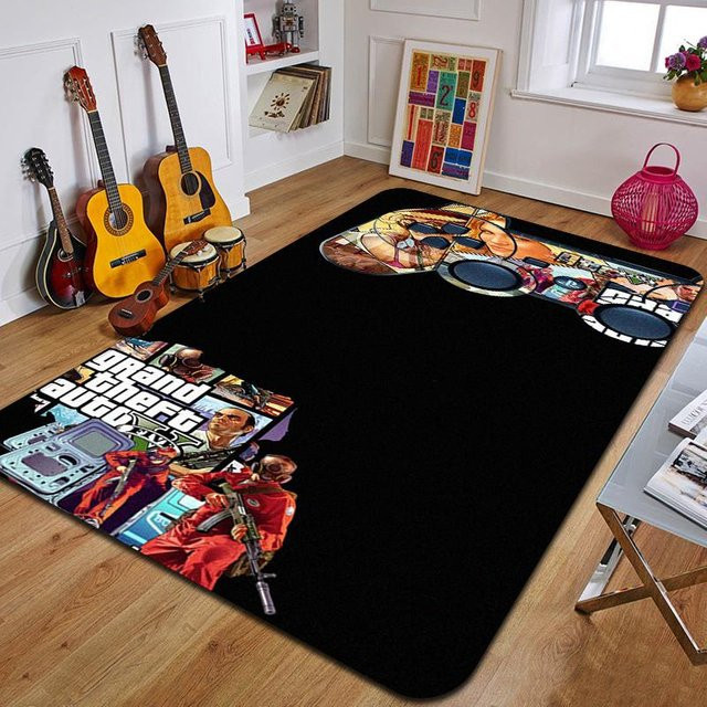 Grand Theft Auto Druckteppich in Schwarz B/B: 70 x 100 cm - Bild 1