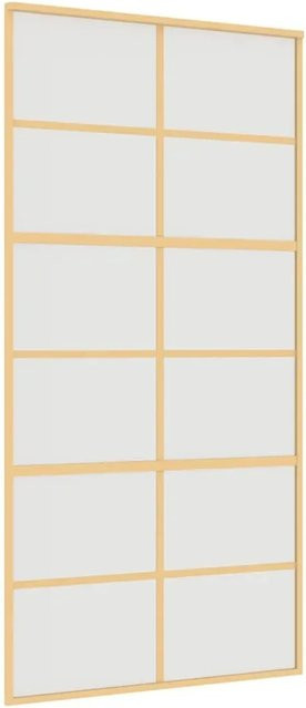 vidaXL Schiebetür in Gold aus mattem ESG-Glas und Aluminium, B/H: 102,5 x 205 cm - Bild 1