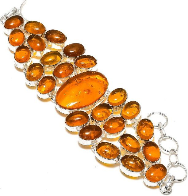 Madonnajewels Armband, 925 Silber, Bernstein, Damen - Bild 1