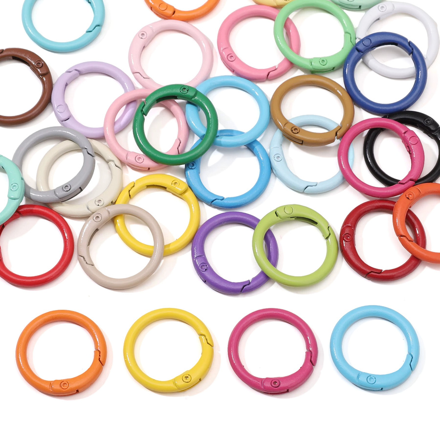 Beadia Schlüsselanhänger Legierung, O-Ring, Karabiner, 5 Stück - Bild 1