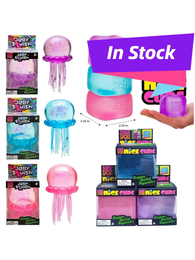 Schylling Needoh Fuzz Ball Quallen-Quetschfigur, multicolor - Bild 1