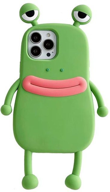 ASONPAI Silikon Handyhülle mit 3D Frosch Design in Grün für iPhone Modelle, Stoßfeste Cartoon Schutzhülle - Bild 1