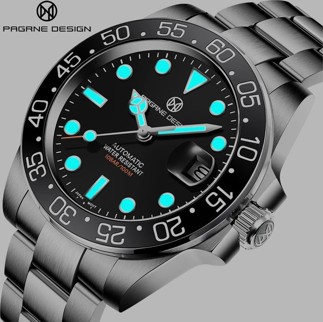 PAGRNE DESIGN Armbanduhr, Automatik, Edelstahl, Saphirglas, 40 mm, Herren - Bild 1