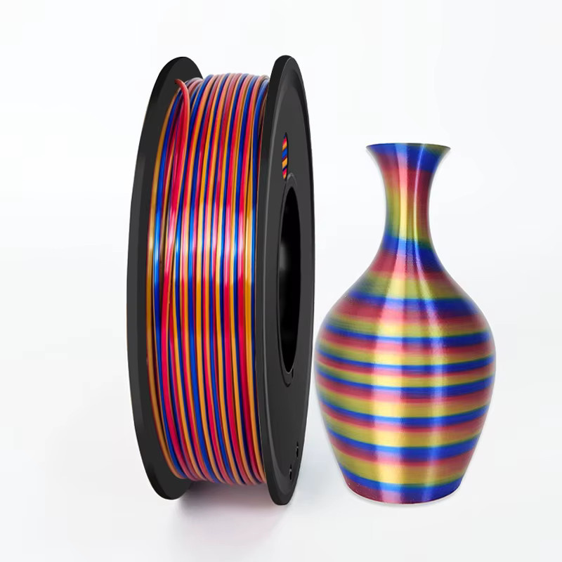 3D Maliang PLA-Seide Filament zweifarbig Blau-Silber 1,75 mm für FDM 3D-Drucker - Bild 2