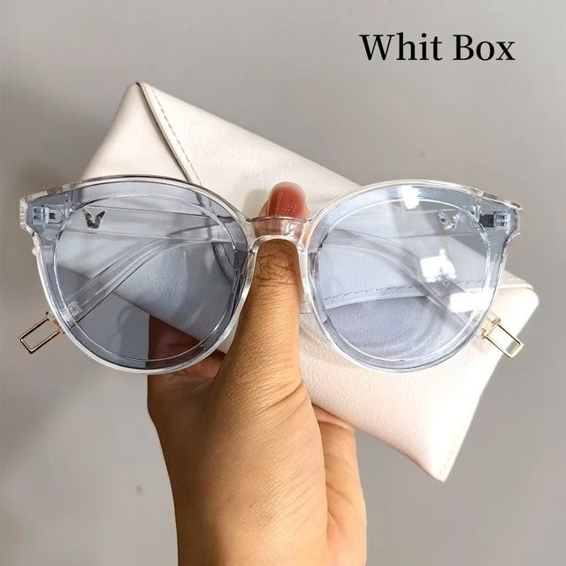 ShangeWFJia Sonnenbrille Damen, Cat-Eye, Vollrand, Kunststoff, transparent - Bild 1