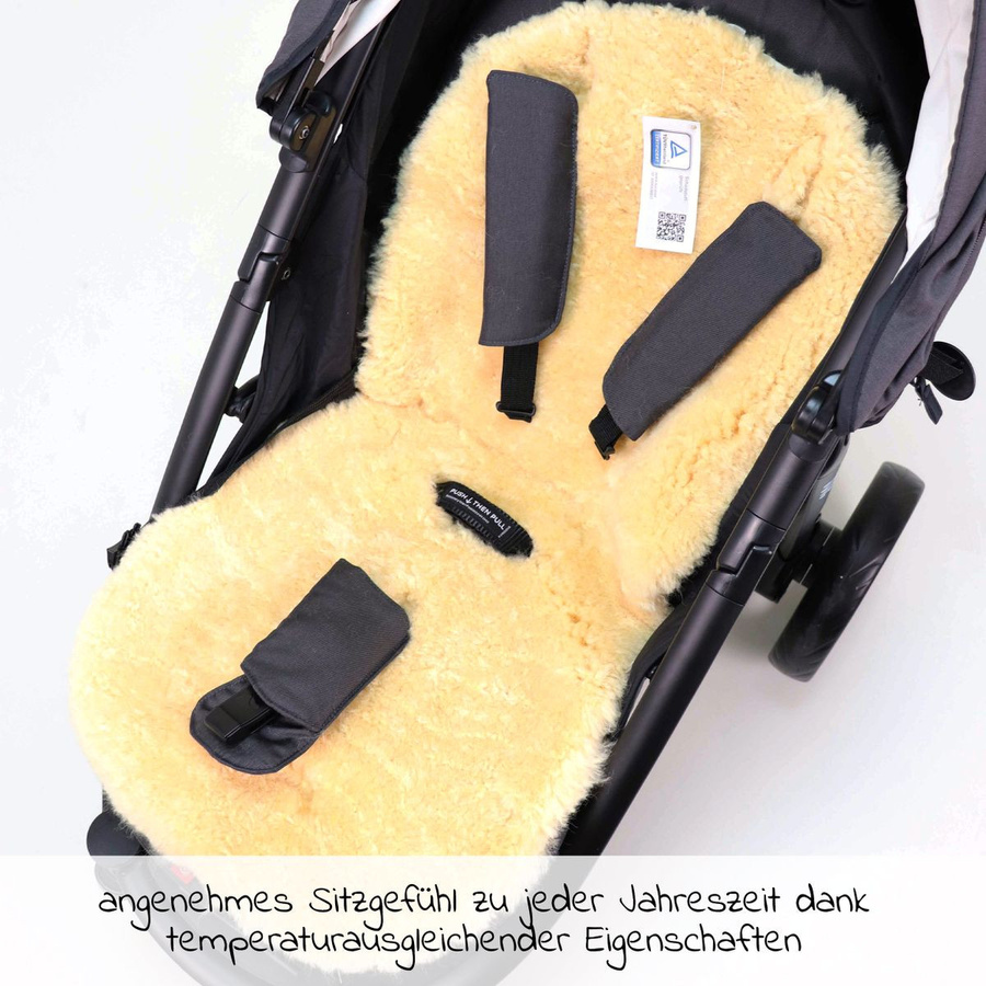 Kaiser Lammfellauflage medizinisch für Joie-Kinderwagen in Beige mit Oeko-Tex Standard 100 - Bild 2