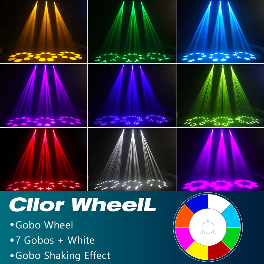 U'King Mini 100W LED Moving Head Bühnenlicht mit DMX512 für DJ Disco Show und KTV Strahleffekt Musterlicht - Bild 4