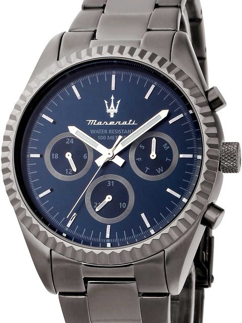 Maserati Herrenuhr, Quarz, Edelstahl, Blau, 43 mm, 10 ATM - Bild 1