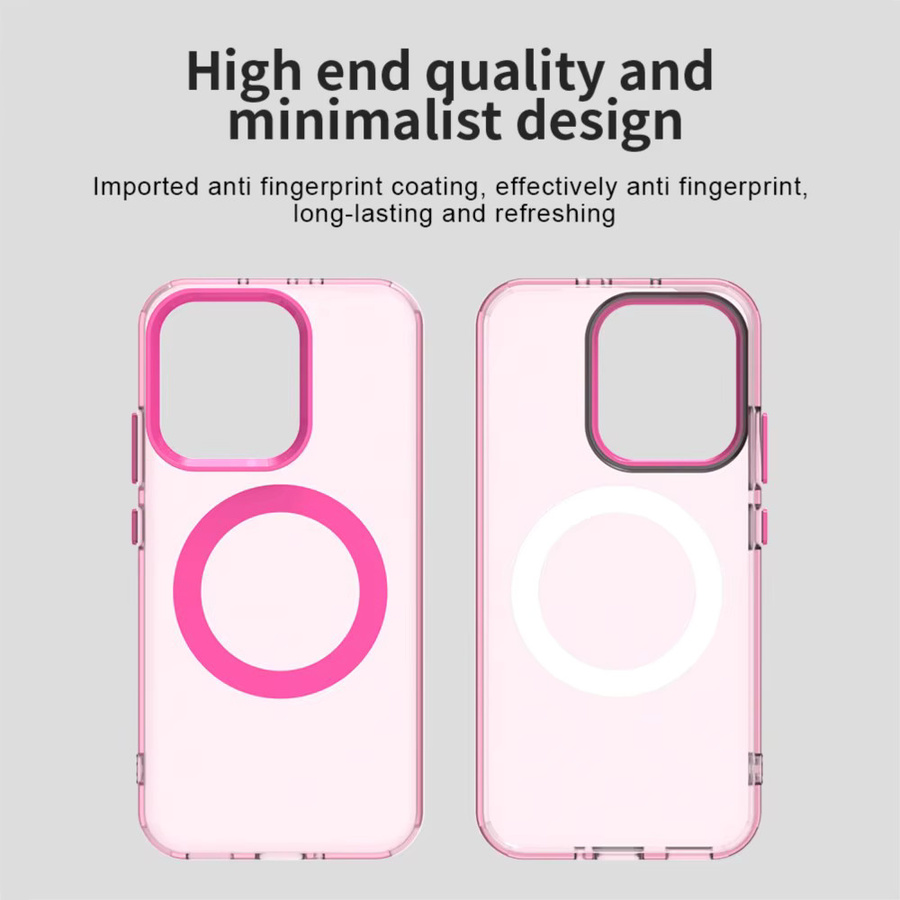 AG Matte Candy MagSafe Bumper Case für OPPO Reno 15 Pro Max, 14, 13F, 12 Pro in Pink mit Wireless Charging Unterstützung - Bild 2