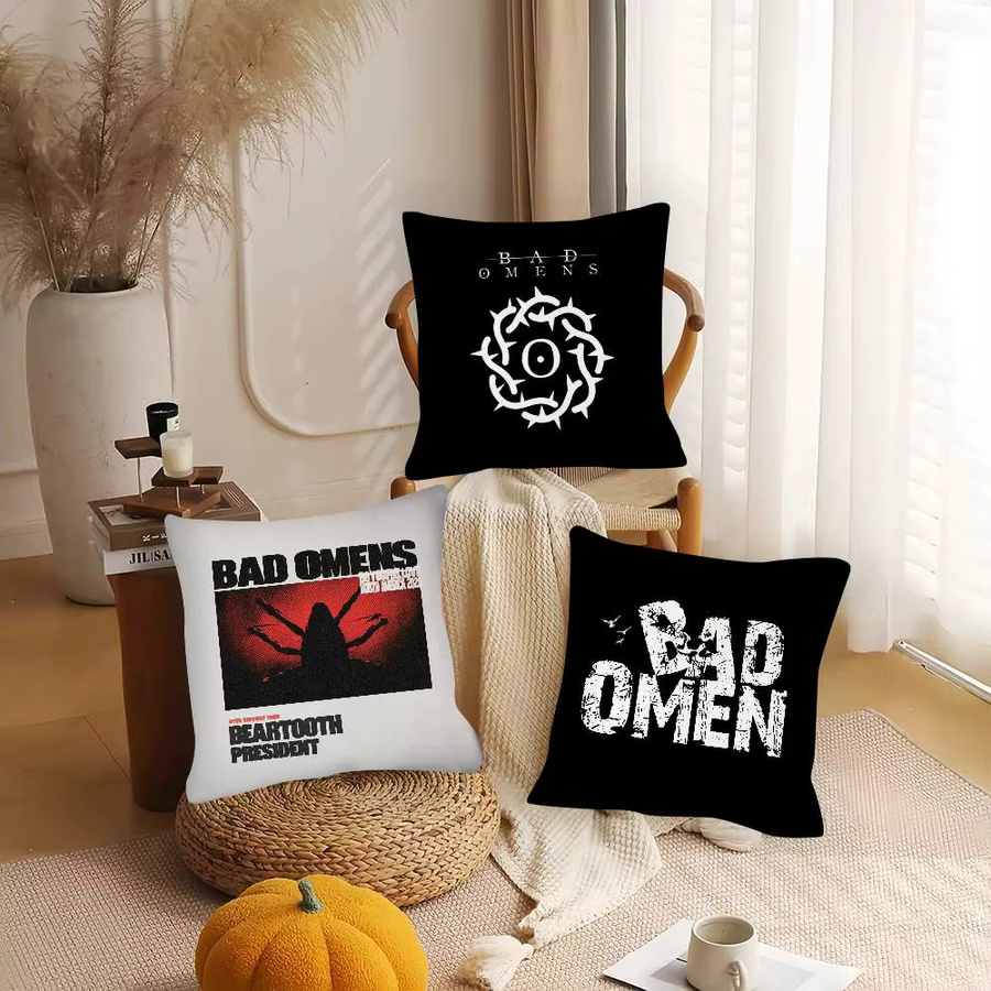 Kayou BAD Omen Cartoon-Charakter Kissenbezug, quadratisch, B/B/B: 40 x 40 x 40 cm - Bild 4
