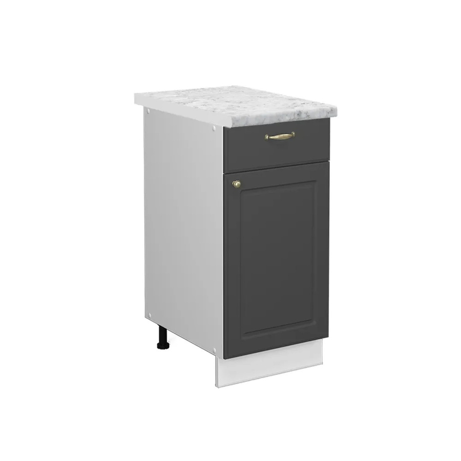 Vicco Küchenunterschrank Fame-Line in Anthrazit-Gold/Weiß mit Soft-Close-Türen, B/T/H: 40 x 60 x 82 cm - Bild 2