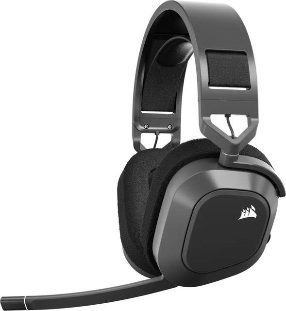 Corsair HS80 Max Wireless Gaming-Headset Bluetooth Schwarz und Stahlgrau - Bild 1